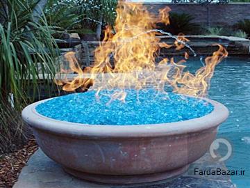 عکس آگهی شیشه ضدحرارتfire glass مشعل اتشدان شومینه اتشکده