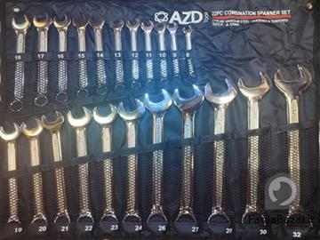 سری آچار یکسر رینگی AZD، سایزبندی ۲۲ عددی