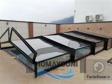 سقف متحرک استخر سقف متحرک المینیومی در سهیلیه