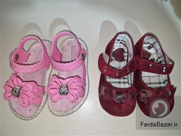 دو عدد کفش نوزاد هر کدوم 530ت در حد