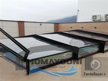 سقف متحرک المینیومی استخر در کردان